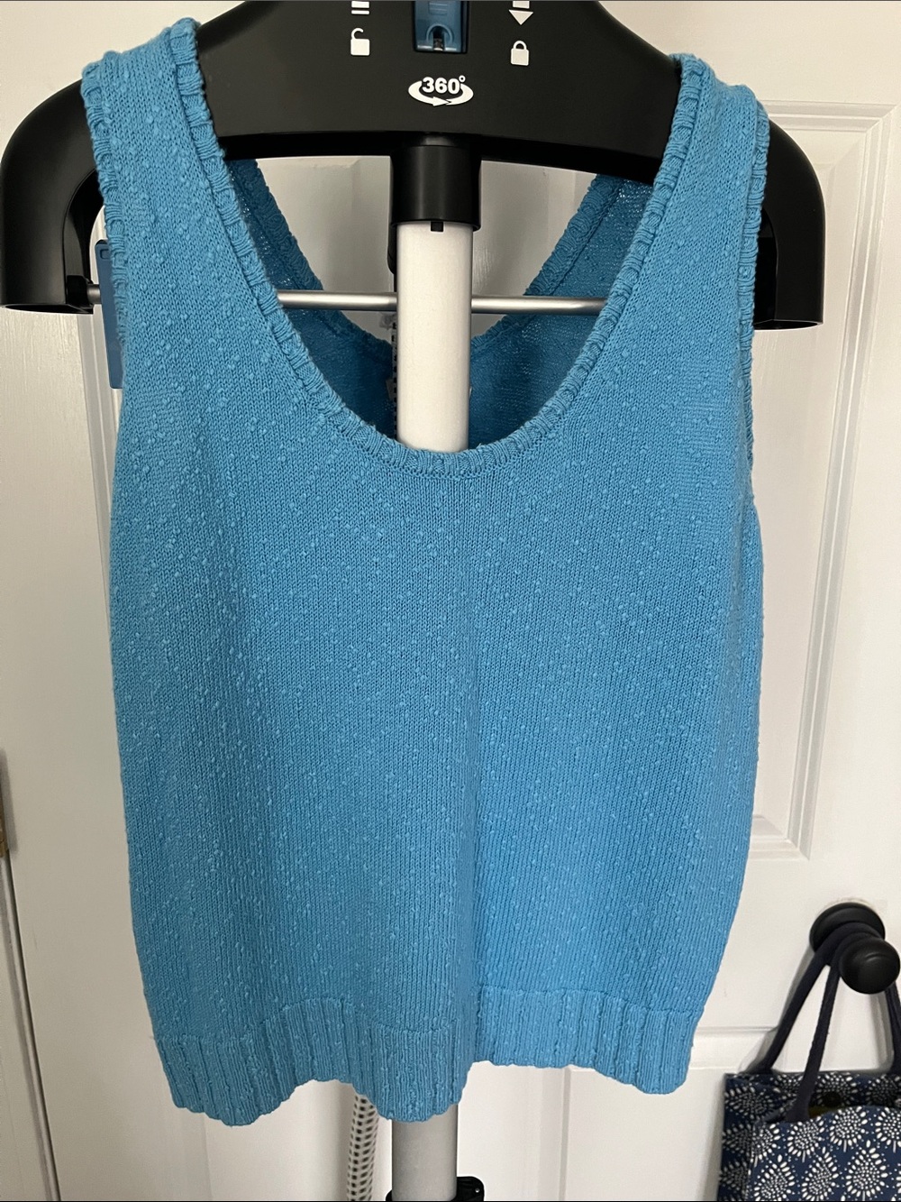 LOFT Sleeveless Knit Tank in Teal Blue